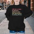 Tell Me a Time In History When Good Guys Banned Books Youth Crewneck Sweatshirt