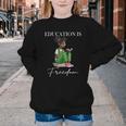History Month Education Is Freedom Books Black Teacher Youth Crewneck Sweatshirt