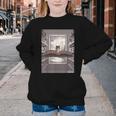 Totally Weird Tees Cat Library Book Reading Literary Youth Crewneck Sweatshirt