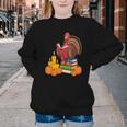 Turkey Reading Books Fall Thanksgiving Teacher Book Youth Crewneck Sweatshirt Turkey Reading Books Fall Thanksgiving Teacher Book Youth Crewneck Sweatshirt