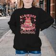 Valentine All Booked For Valentines Book Lovers Teacher Kid Youth Crewneck Sweatshirt