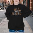 Wild About Reading Books Reader Lover Librarian Bookworm Youth Crewneck Sweatshirt