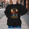 Wizard Cat Reading a Book While Crocheting Youth Crewneck Sweatshirt