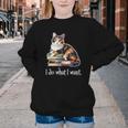 Womens Girls Books I Do What I Want Calico Cat Lover Youth Crewneck Sweatshirt Womens Girls Books I Do What I Want Calico Cat Lover Youth Crewneck Sweatshirt