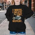 I Write Book Writer Author Book Writing Novelist Youth Crewneck Sweatshirt