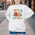 Back To School Checkered Book Pencil Groovy Teacher Student Youth Crewneck Sweatshirt Back To School Checkered Book Pencil Groovy Teacher Student Youth Crewneck Sweatshirt