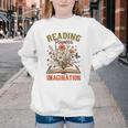 Book Lover Reading Bookish Floral Reading Powers Imagination Youth Crewneck Sweatshirt