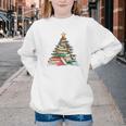 All Booked For Christmas Book Christmas Tree Lights Xmas Youth Crewneck Sweatshirt