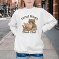 Bookish Feral Moms Book Club Raccoon Mother's Day Bookworm Youth Crewneck Sweatshirt