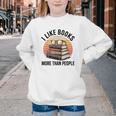 I Like Books More Than People Glasses Youth Crewneck Sweatshirt
