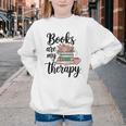Books Are My Therapy Coffee Books Flowers Bookish Book Lover Youth Crewneck Sweatshirt Books Are My Therapy Coffee Books Flowers Bookish Book Lover Youth Crewneck Sweatshirt