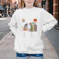 Carve Out Time To Read Halloween Ghost Books Raglan Baseball Tee Youth Crewneck Sweatshirt