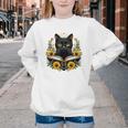 Cat For Women Book Lover Cute Cat And Book Youth Crewneck Sweatshirt