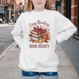Cozy Readers Book Society Fall Autumn Floral Pumpkin Season Youth Crewneck Sweatshirt