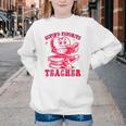 Cupid's Favorite Teacher Valentines Day Heart Book Lover Youth Crewneck Sweatshirt