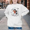 Cute Halloween Ghost Reading Book Youth Crewneck Sweatshirt