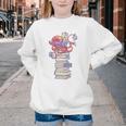 Cute Octopus Bookworm Fun Reading Tee For Book Lovers Youth Crewneck Sweatshirt