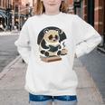 Cute Panda Reading Book Under Moon Bookworm Coffee Lover Youth Crewneck Sweatshirt Cute Panda Reading Book Under Moon Bookworm Coffee Lover Youth Crewneck Sweatshirt