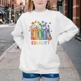 Equal Rights Book Flower Equality Peace Love Kindness Book Youth Crewneck Sweatshirt
