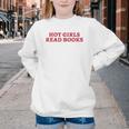 Hot Girls Read Books Book Lovers Youth Crewneck Sweatshirt
