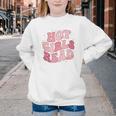 Hot Girls Read Cute Book Lover Reading Club Youth Crewneck Sweatshirt