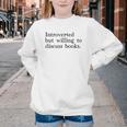 Introverted But Willing To Discuss Books Youth Crewneck Sweatshirt Introverted But Willing To Discuss Books Youth Crewneck Sweatshirt