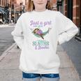 Just a Girl Who Loves Sloths And Books Youth Crewneck Sweatshirt