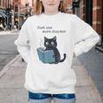Just One More Chapter Bookworm Cat Book Lover Youth Crewneck Sweatshirt