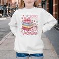 Librarian Books Are My Valentine Teacher Valentines Teach Youth Crewneck Sweatshirt