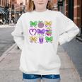 Mardi Gras Teacher Coquette Bow Pencil Apple Book Women Girl Youth Crewneck Sweatshirt Mardi Gras Teacher Coquette Bow Pencil Apple Book Women Girl Youth Crewneck Sweatshirt
