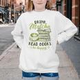 Matcha Green Tea Latte Drink Matcha Read Books Be Happy Youth Crewneck Sweatshirt