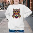 Owl With Glasses And Book Reading Youth Crewneck Sweatshirt