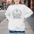 Im A Privilege Vintage Book Illustration Youth Crewneck Sweatshirt