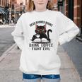 Read Banned Books Drink Coffee Fight Evil Retro Cat Youth Crewneck Sweatshirt Read Banned Books Drink Coffee Fight Evil Retro Cat Youth Crewneck Sweatshirt