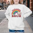 Read A Book Bruh Rainbow Vintage Reading Library Student Youth Crewneck Sweatshirt Read A Book Bruh Rainbow Vintage Reading Library Student Youth Crewneck Sweatshirt