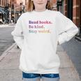 Read Books Be Kind Stay Weird Book Lover Premium Tri-Blend Youth Crewneck Sweatshirt