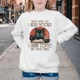 i Read Books And i Know Things Cat Reading Coffee Youth Crewneck Sweatshirt i Read Books And i Know Things Cat Reading Coffee Youth Crewneck Sweatshirt