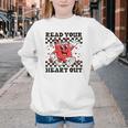 Read Your Heart Out Teacher Valentines Book Lover Youth Crewneck Sweatshirt