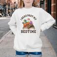 I Read Past My Bedtime Reading Dinosaur Book Lover Youth Crewneck Sweatshirt