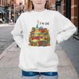 Reading Books Librarian Reader Nerd I'm Ok Teacher School Youth Crewneck Sweatshirt Reading Books Librarian Reader Nerd I'm Ok Teacher School Youth Crewneck Sweatshirt