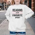 Reading Is My Favorite Sport Book Lover Quote Youth Crewneck Sweatshirt