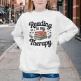 Reading Is My Therapy Book Lover Bookworm Youth Crewneck Sweatshirt Reading Is My Therapy Book Lover Bookworm Youth Crewneck Sweatshirt