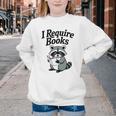 I Require Books Raccoon Reading For Book Lovers Youth Crewneck Sweatshirt I Require Books Raccoon Reading For Book Lovers Youth Crewneck Sweatshirt