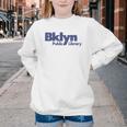 Retro Brooklyn Public Library NY New York Book Lover Youth Crewneck Sweatshirt