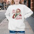 He Sees What You'Ve Been Reading Bookish Christmas Humor Youth Crewneck Sweatshirt He Sees What You'Ve Been Reading Bookish Christmas Humor Youth Crewneck Sweatshirt