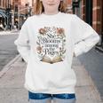 She Blooms Among The Pages Women Mom Wife Floral Book Lover Youth Crewneck Sweatshirt She Blooms Among The Pages Women Mom Wife Floral Book Lover Youth Crewneck Sweatshirt