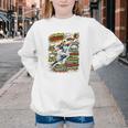 Softball Outfielder Best Traits Brave Retro Comic Book Art Premium Tri-Blend Youth Crewneck Sweatshirt