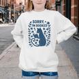 Sorry I'm Booked Cat Reading Book Boho Flowers Vintage Youth Crewneck Sweatshirt Sorry I'm Booked Cat Reading Book Boho Flowers Vintage Youth Crewneck Sweatshirt