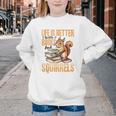 Squirrel Animal Life Is Better With Books And a Youth Crewneck Sweatshirt