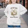 Stay At My Pad And Read Books Frog Introvert Reading Youth Crewneck Sweatshirt